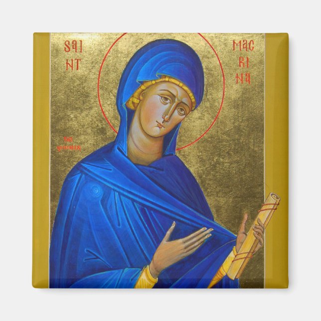 St Macrina - Das junge orthodoxe Icon Magnet (Vorne)