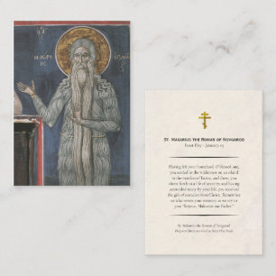 St. Makarius der Römer von Nowgorod Gebetskarte Platzkarte