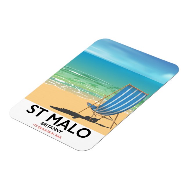 St Malo, Britanny Beach Poster Magnet (Linke Seite)