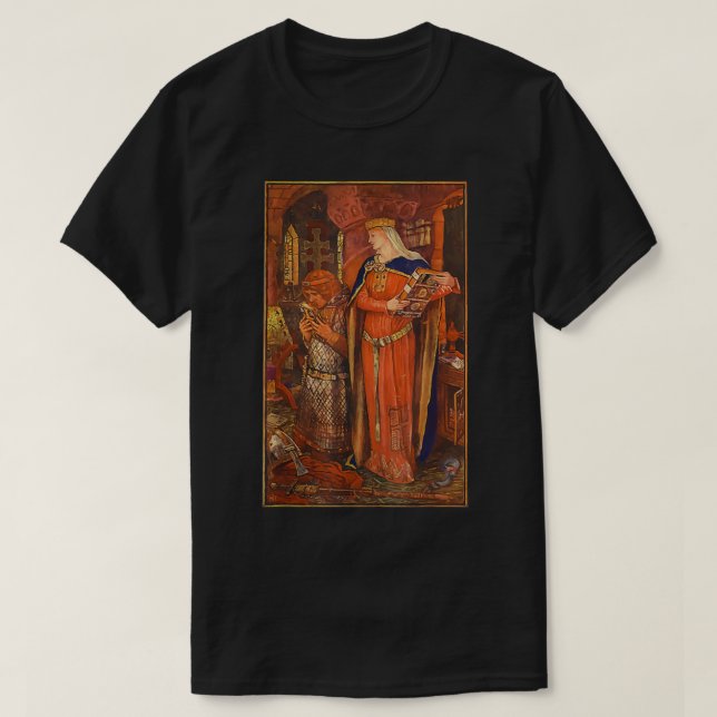 St Margaret Königin von Schottland Kunst Katholisc T-Shirt (Design vorne)
