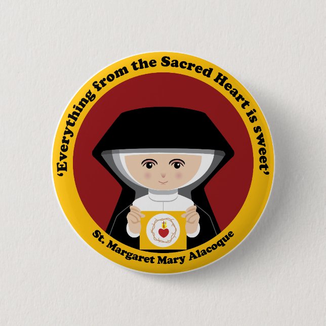 St Margaret Mary Alacoque Button (Vorderseite)