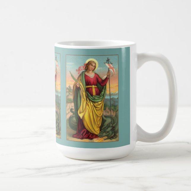 St. Margaret mit dem Banner Drache und Auferstehun Kaffeetasse (Rechts)