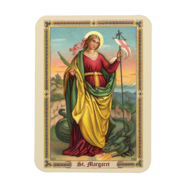 St. Margaret mit dem Banner Drache und Auferstehun Magnet (Vertikal)