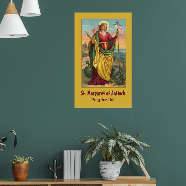 St. Margaret mit dem Banner Drache und Auferstehun Poster (Wohnzimmer 1)