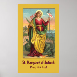 St. Margaret mit dem Banner Drache und Auferstehun Poster