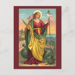 St. Margaret mit dem Banner Drache und Auferstehun Postkarte