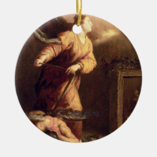 St Margaret neben dem besiegten Teufel (Platte) Keramikornament