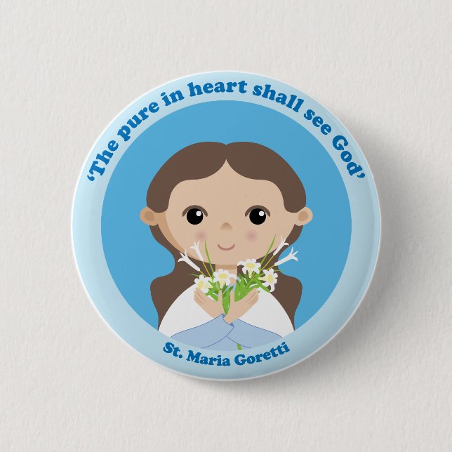 St. Maria Goretti Button (Vorderseite)