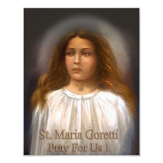 St. Maria Goretti, Martyr für Reinheit, Fotodruck (Vorne)