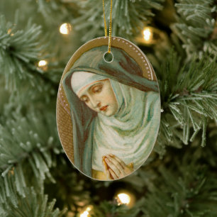 St. Maria Magdalena de Pazzi (JM 45) Oval Keramik Ornament