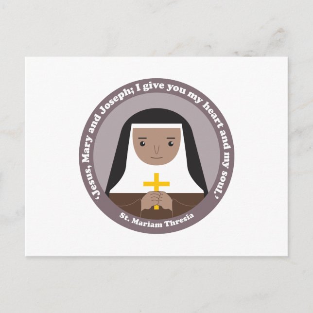 St. Mariam Thresia Postkarte (Vorderseite)