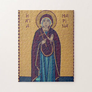 St. Marina von Antioch Orthodox Christliches Symbo Puzzle