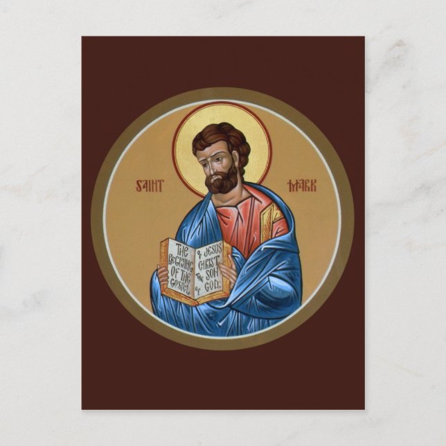 St. Mark Prayer Card Postkarte (Vorderseite)