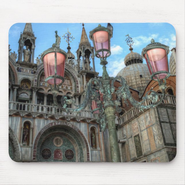 St. Marks and Lamp, Venedig, Italien Mousepad (Vorne)