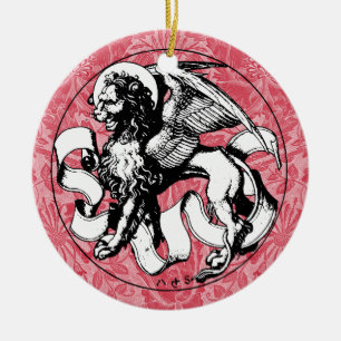 St. Mark's Emblem Winged Lion Keramik Ornament