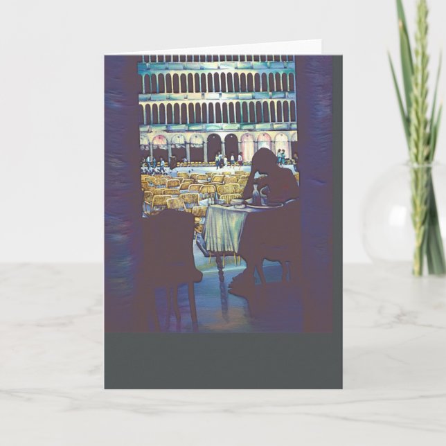 St. Markus Silhouette Grußkarte Karte (Vorderseite)