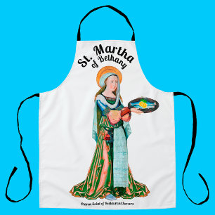 St. Martha von Bethanien in ihrer Küche (einfach) Schürze