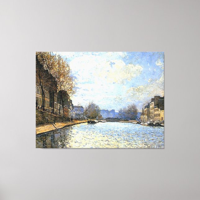 St Martin Canal Alfred Sisley Leinwanddruck (Vorderseite)