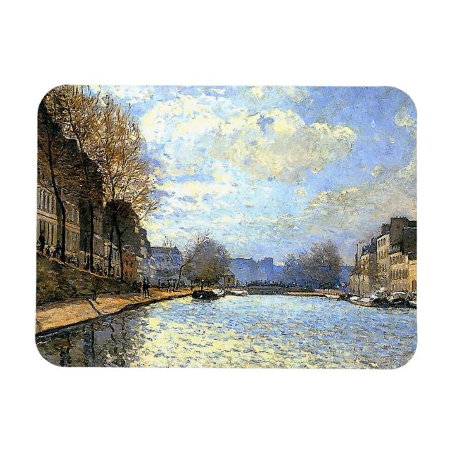 St Martin Canal Alfred Sisley Magnet (Horizontal)