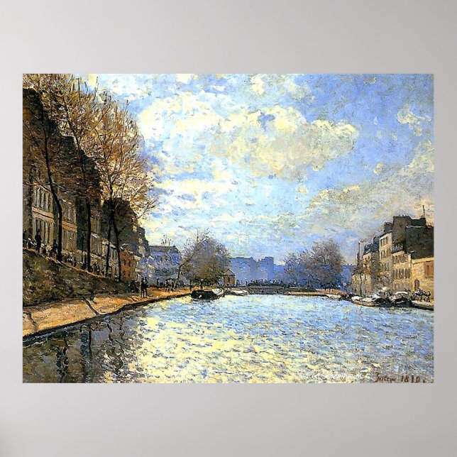 St Martin Canal Alfred Sisley Poster (Vorne)