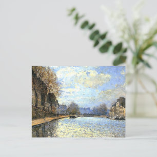 St Martin Canal Alfred Sisley Poster Postkarte