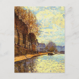 St Martin Canal von Sisley Impressionist Painting Postkarte