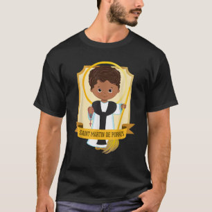 St Martin de Porres Afrikanischer Schwarzer Heilig T-Shirt