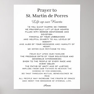 St. Martin de Porres Gebet Racial Harmony Poster