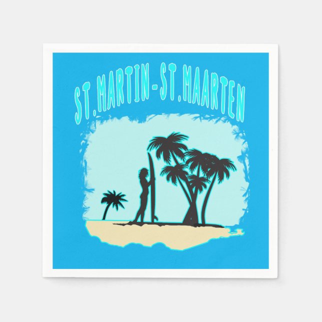 St. Martin San-Maarten Napkins Serviette (Vorderseite)