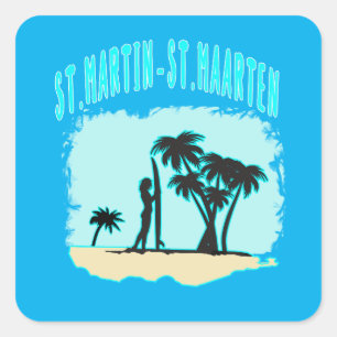 St. Martin San-Maarten Platz Stickers