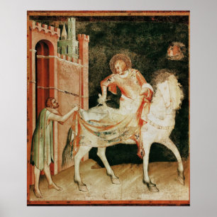 St. Martin teilt seinen Mantel mit dem Bettler Poster
