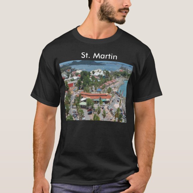 St. Martin und Marigot Bay Foto T-Shirt (Vorderseite)