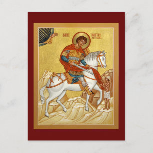 St. Martin von Tours Prayer Card Postkarte