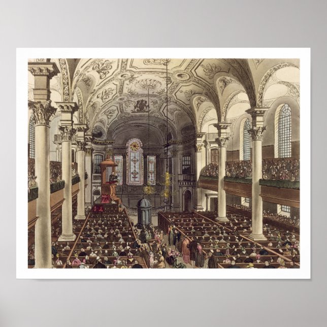 St Martins in the Fields, von 'Ackermann's Microc Poster (Vorne)
