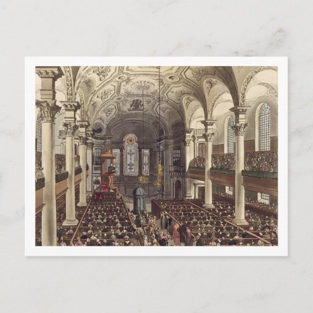 St Martins in the Fields, von 'Ackermann's Microc Postkarte (Vorderseite)