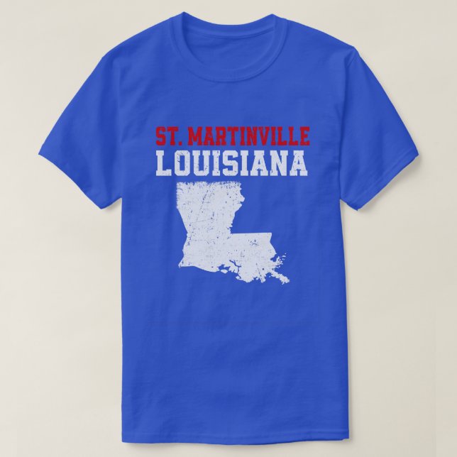 St Martinville Usa Staat America Travel 1 T-Shirt (Design vorne)