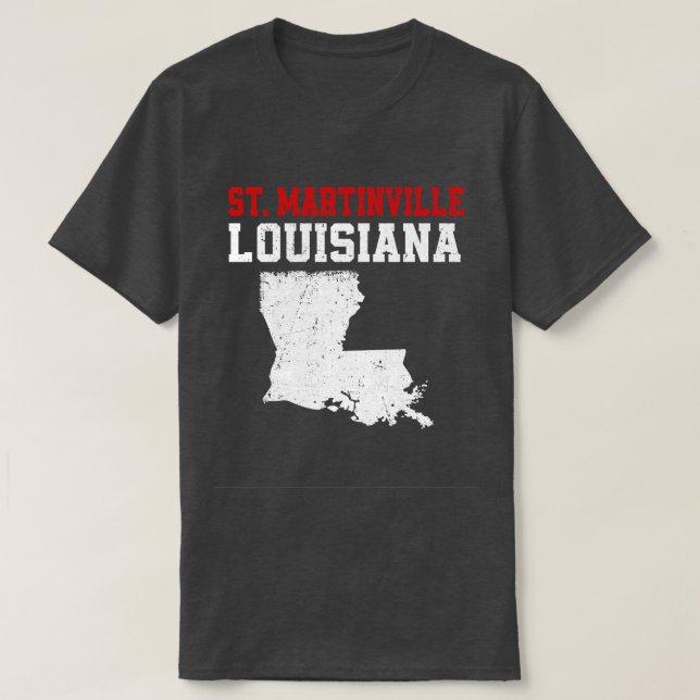 St Martinville Usa Staat America Travel T-Shirt (Design vorne)