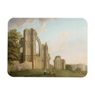 St Mary Abtei, York, c.1778 (Öl auf Leinwand) Magnet