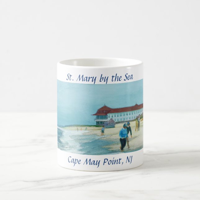 St Mary by Sea Cape May Point, NJ Coffee Tasse (Mittel)