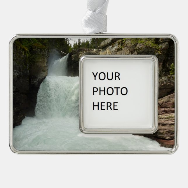 St. Mary Falls I im Glacier National Park Rahmen-Ornament Silber (Vorderseite)