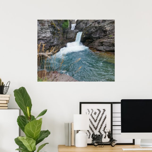 St. Mary Falls II im Glacier National Park Poster (Heimbüro)