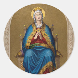 St. Mary Jungfrau Mutter Religiös-katholisch Runder Aufkleber