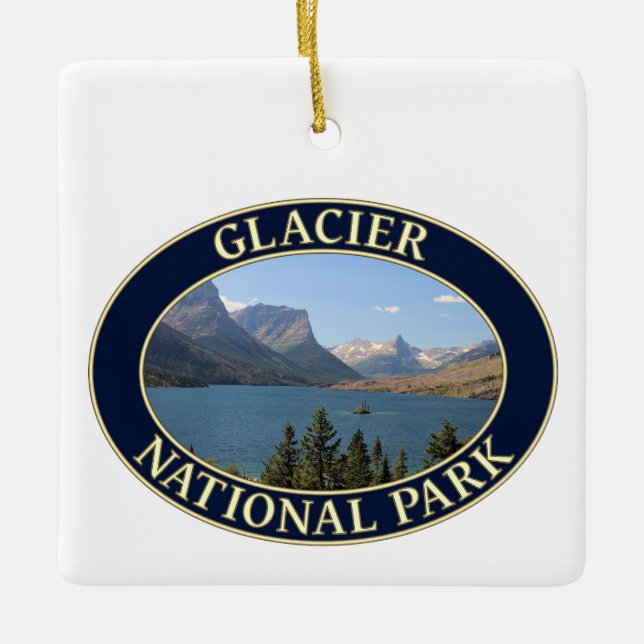 St. Mary Lake: Glacier National Park Keramikornament (Vorderseite)