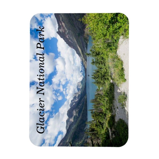St Mary Lake, Glacier National Park, Montana Magnet (Vertikal)