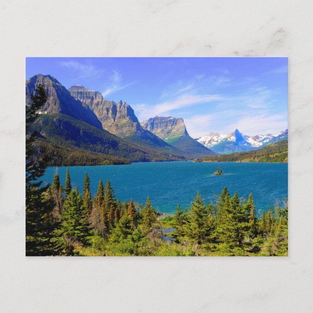 St. Mary Lake, Glacier National Park, Montana Postkarte (Vorderseite)
