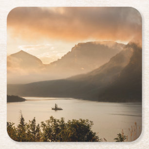 St. Mary Lake Glacier-Nationalpark, Montana Rechteckiger Pappuntersetzer