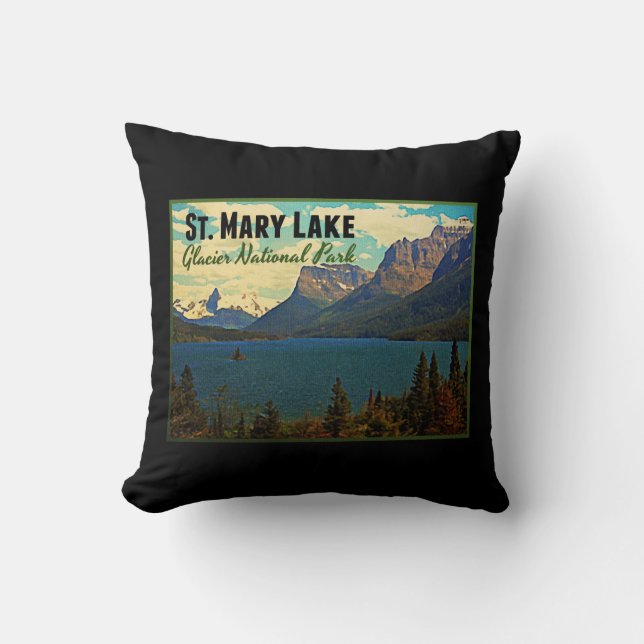 St. Mary Lake Glacier NP Kissen (Vorderseite)