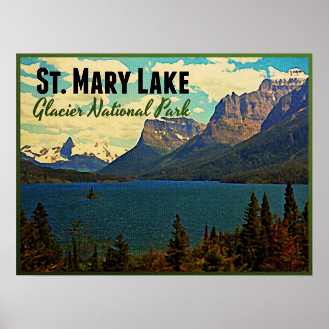 St. Mary Lake Glacier NP Poster (Vorne)