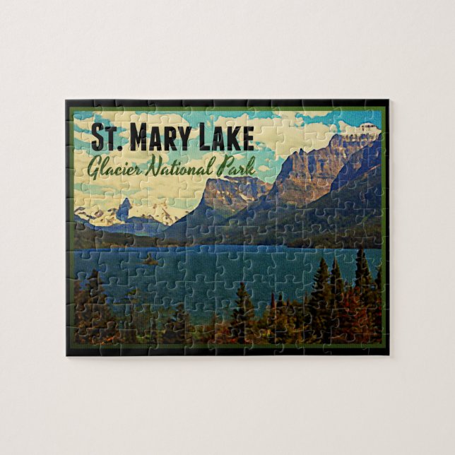 St. Mary Lake Glacier NP Puzzle (Horizontal)