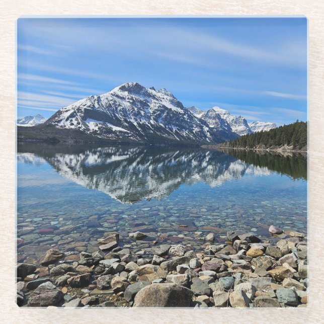 St Mary Lake Glasuntersetzer (Vorderseite)